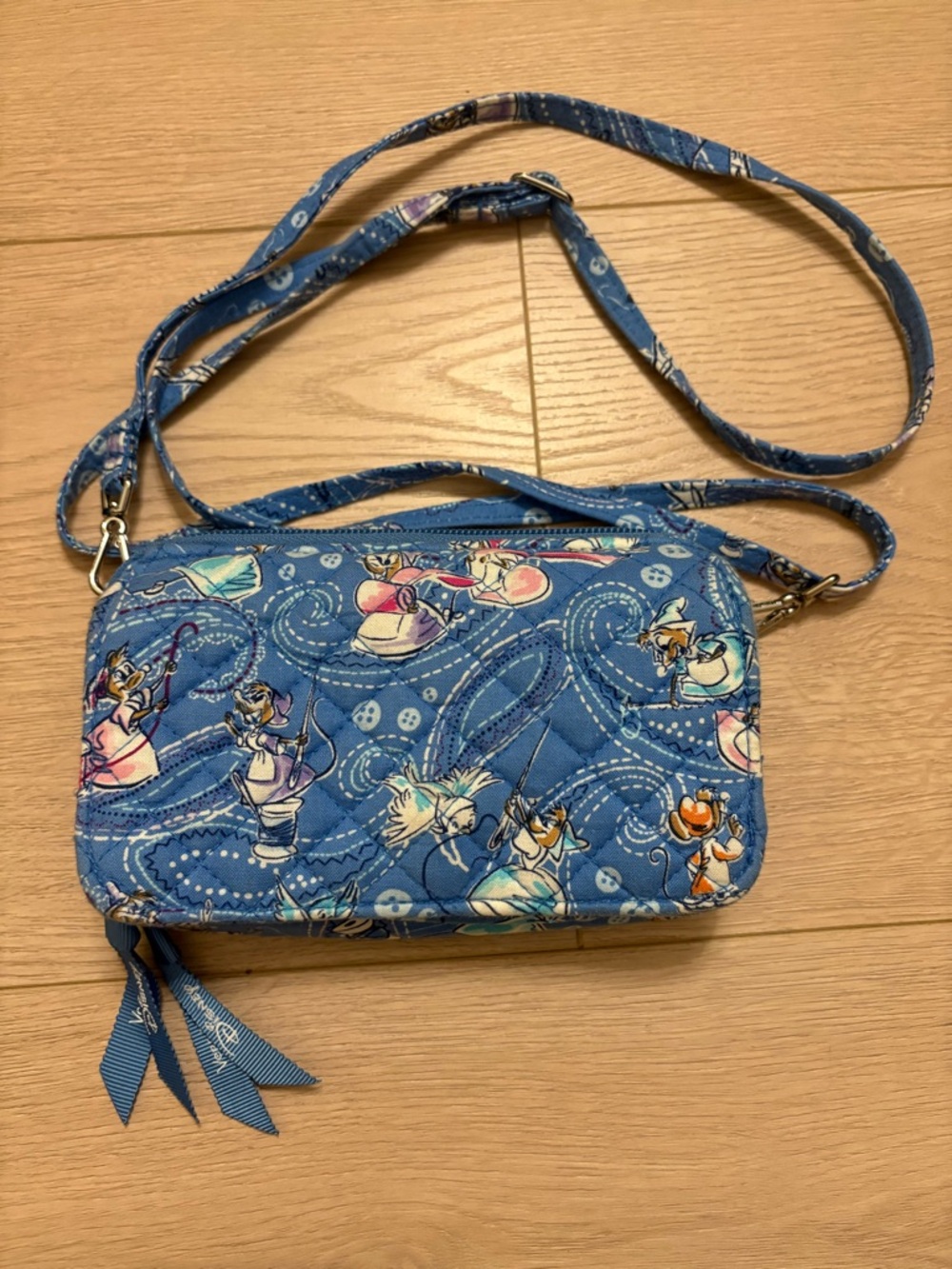 Disney X Vera Bradley Cinderella Blue Quilted Crossbody